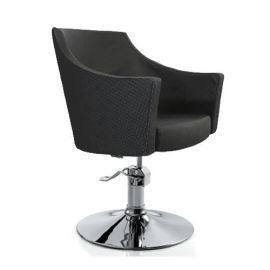 Milan hair salon chair black with hydraulic pump at kazem hair